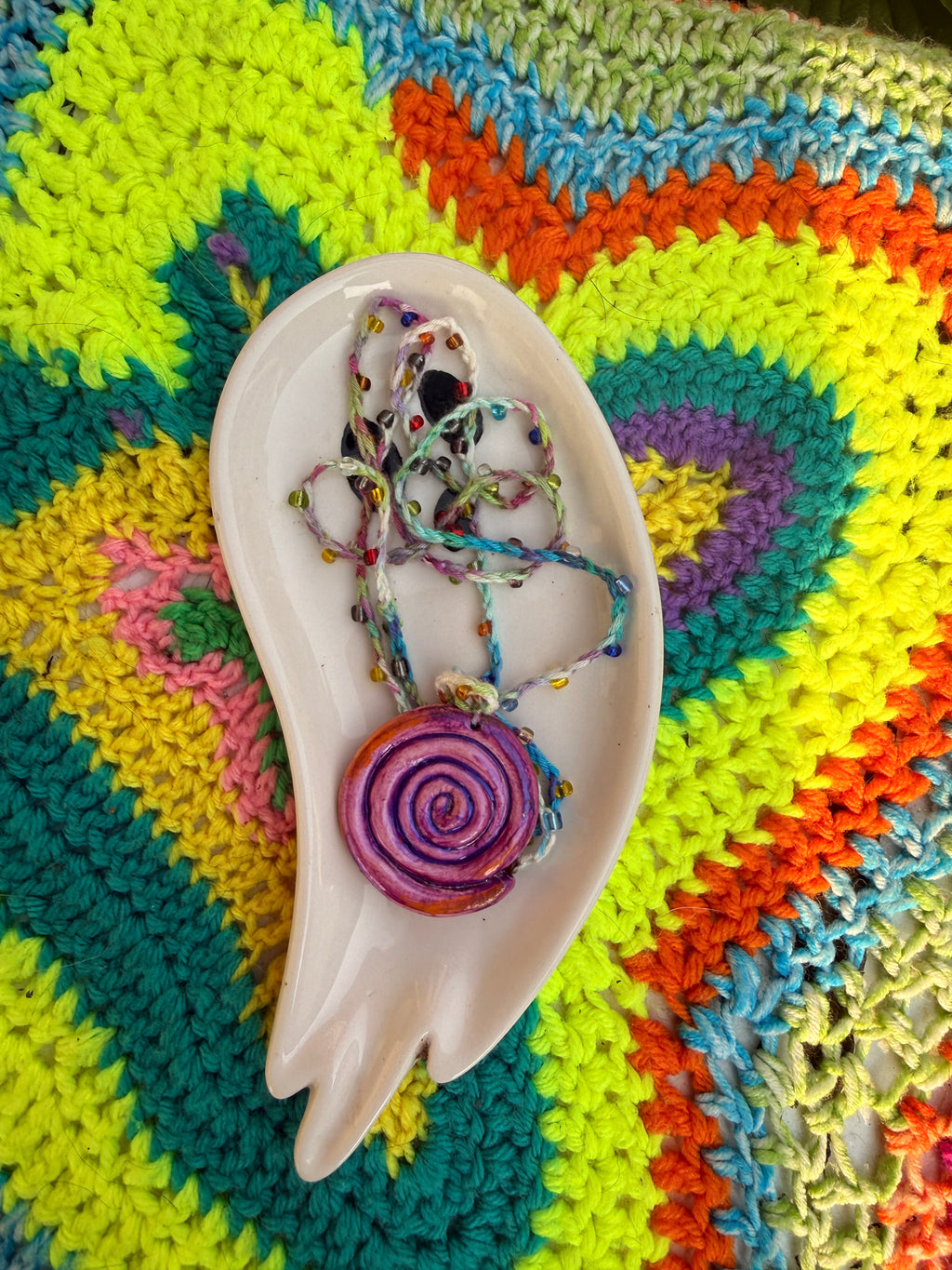 Mixed Media Statement Necklace {wearable *original* art}