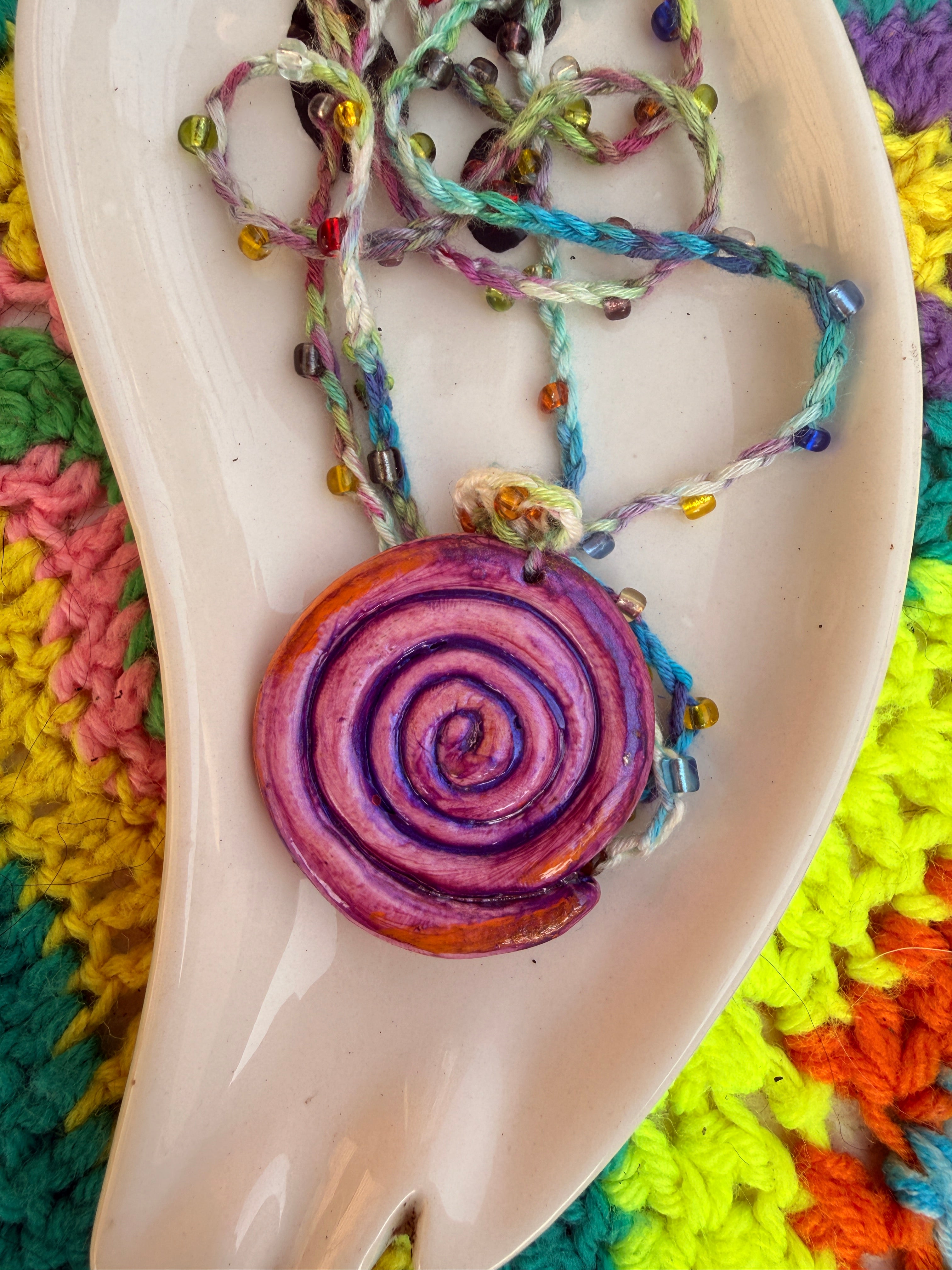 Mixed Media Statement Necklace {wearable *original* art}