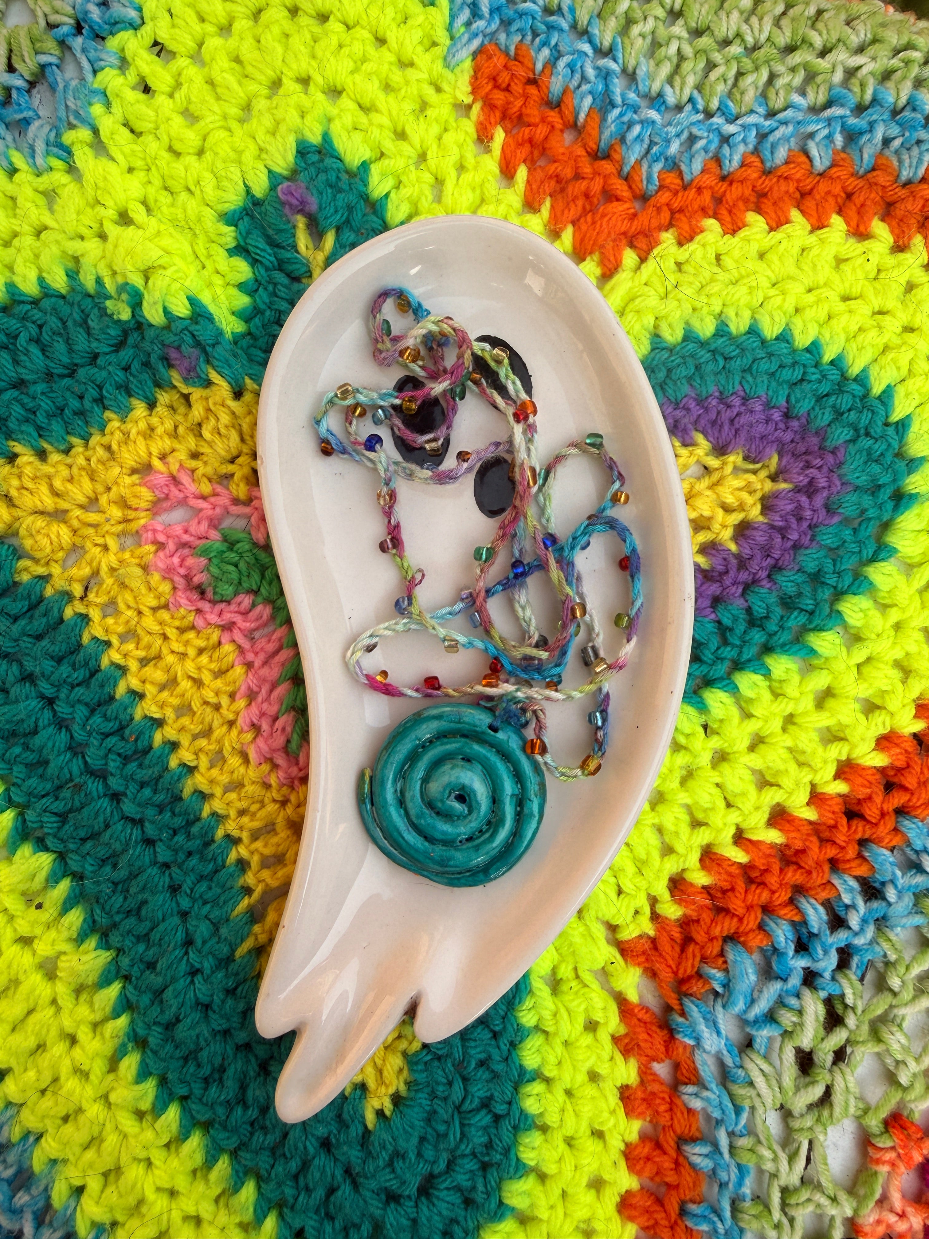 Mixed Media Statement Necklace {wearable *original* art}