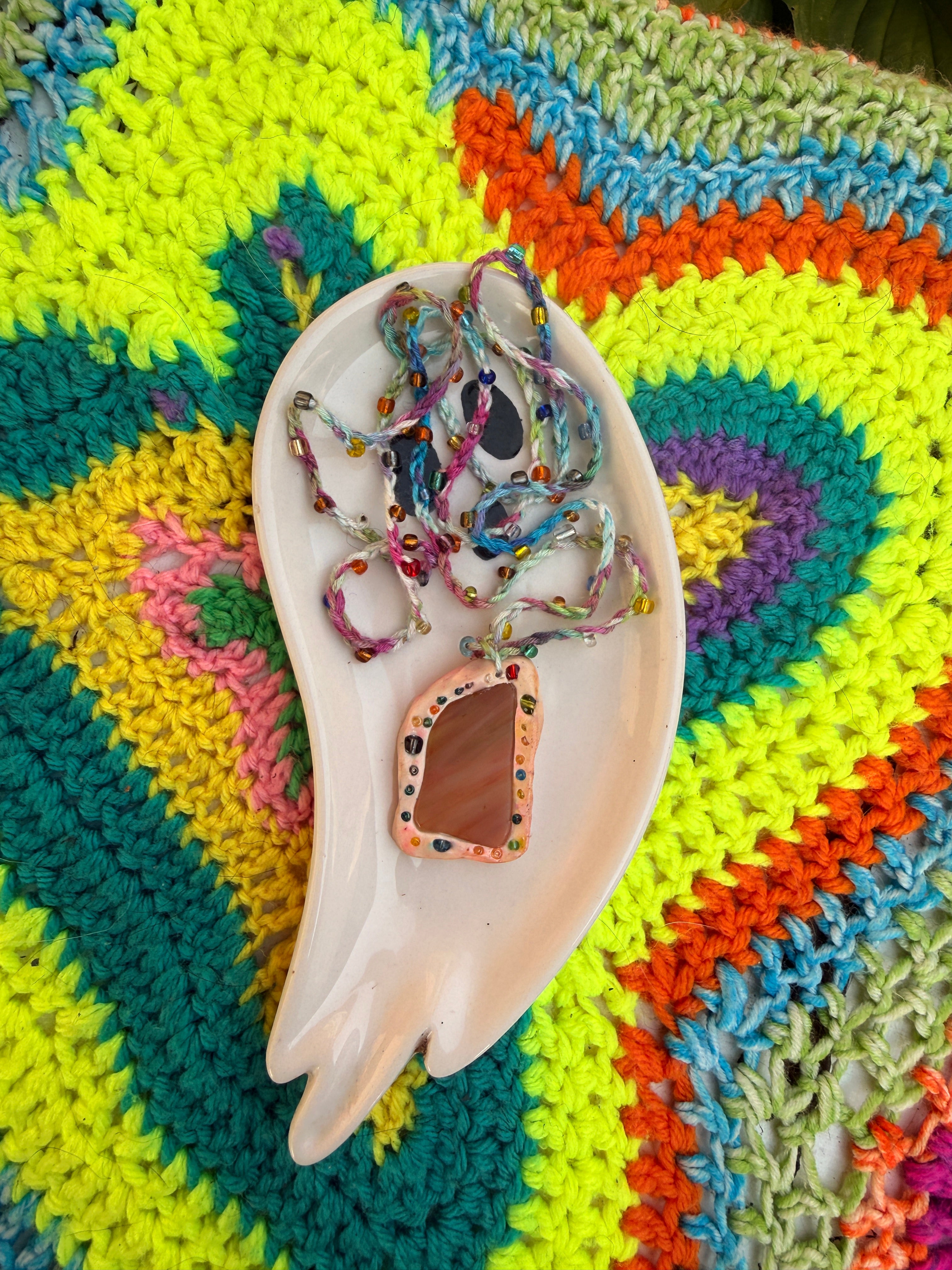 Mixed Media Statement Necklace {wearable *original* art}