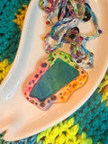 Mixed Media Statement Necklace {{set #2}}  {wearable *original* art}