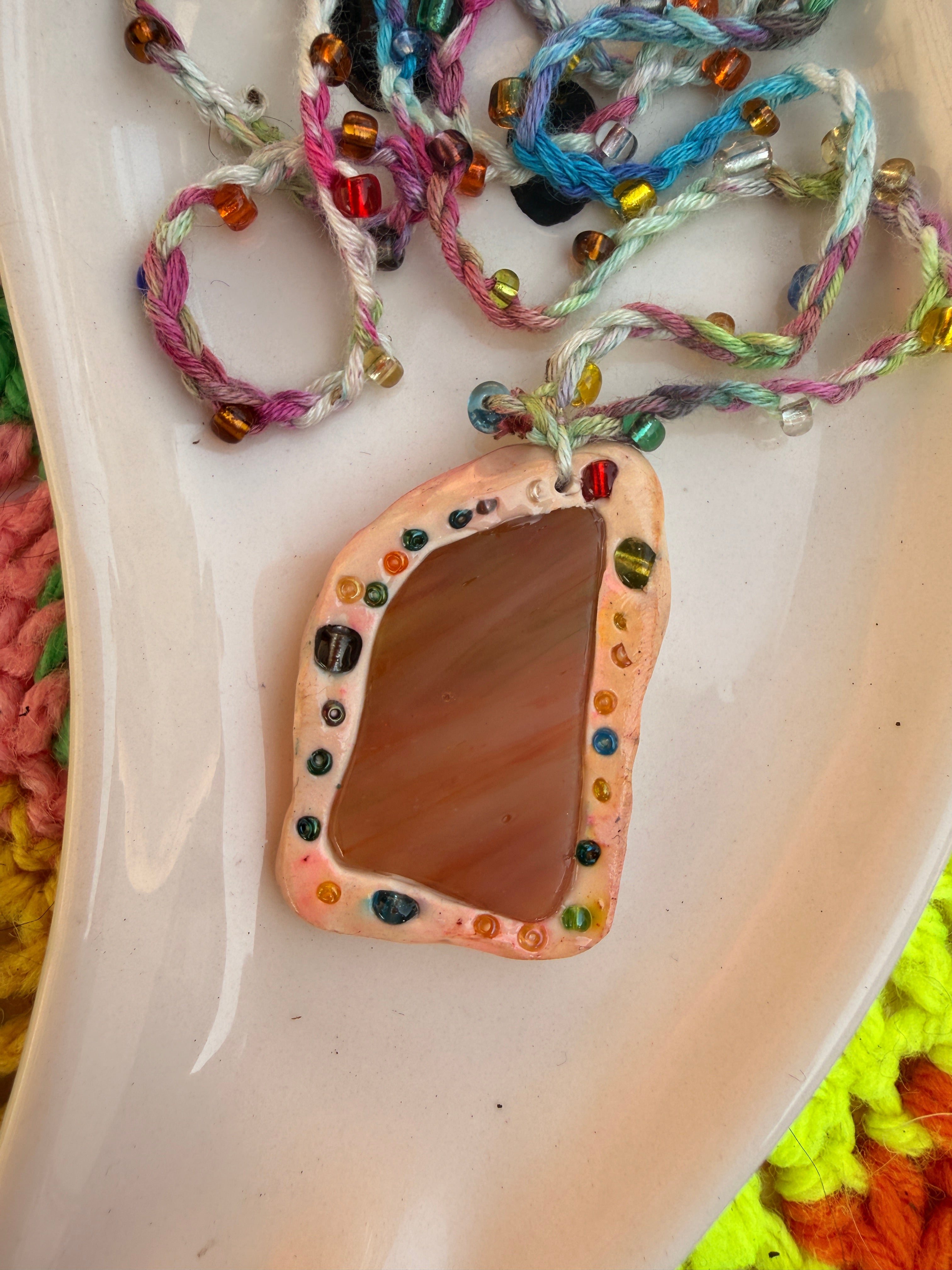 Mixed Media Statement Necklace {wearable *original* art}