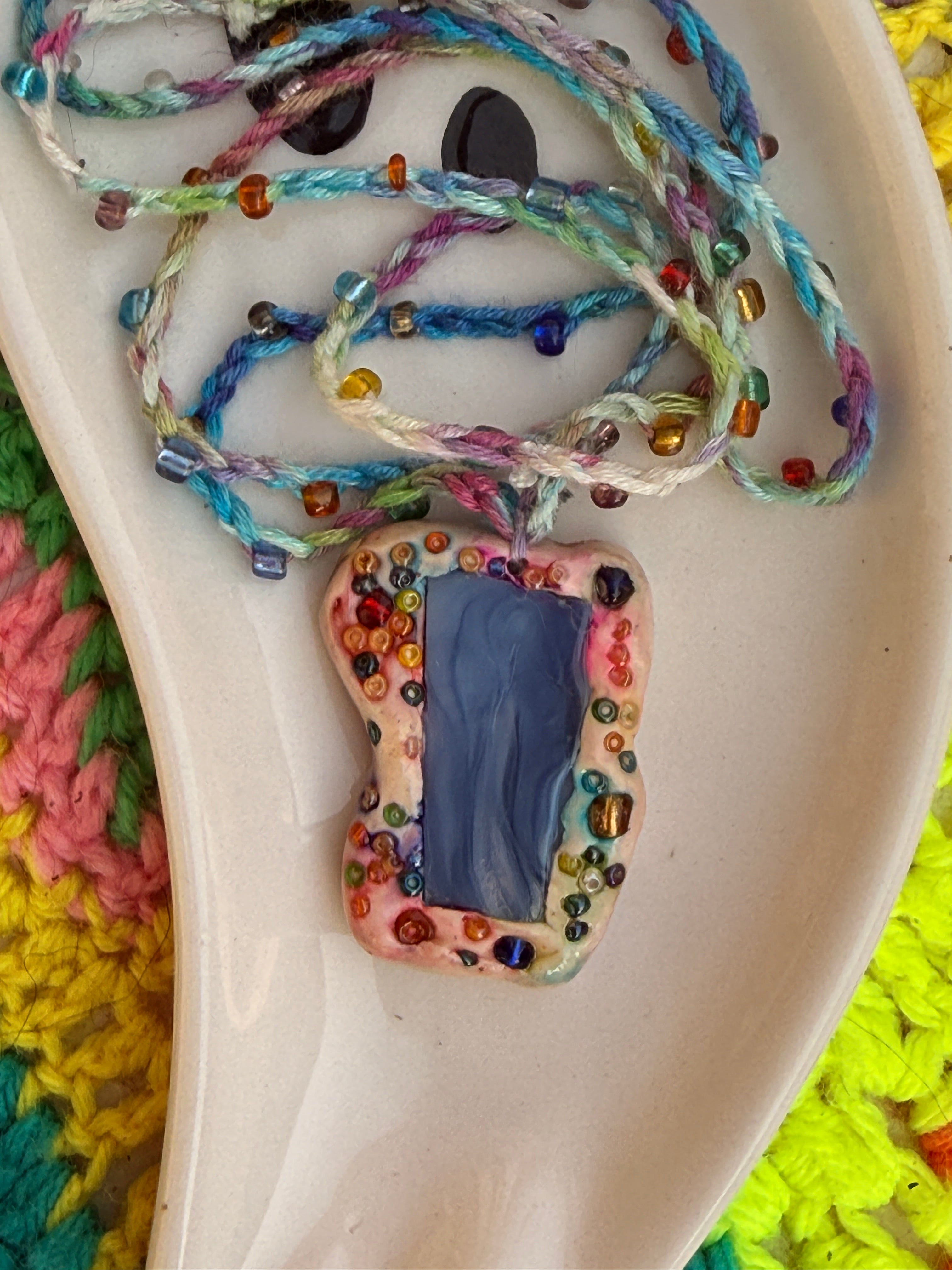 Mixed Media Statement Necklace {wearable *original* art}