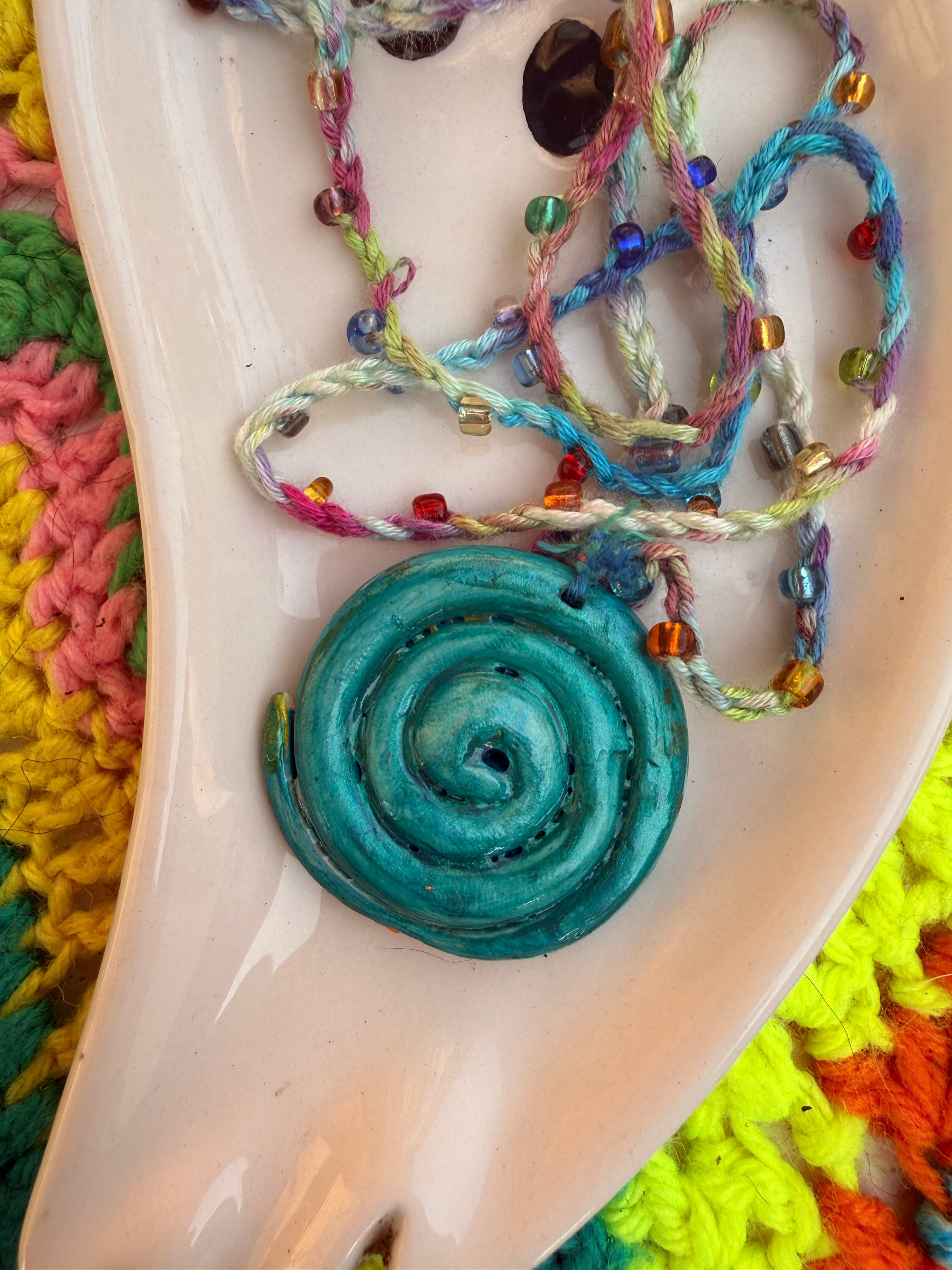 Mixed Media Statement Necklace {wearable *original* art}